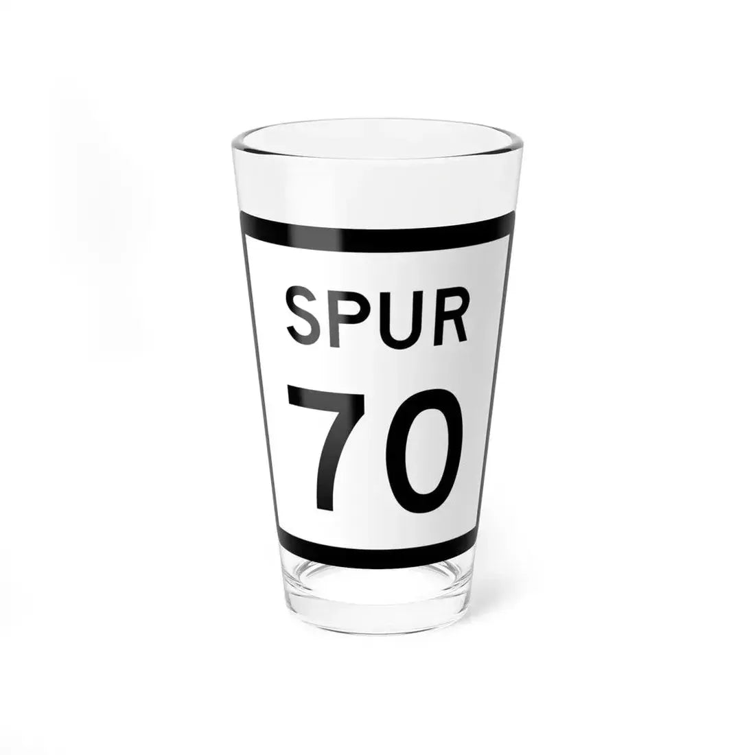 Texas Spur 70 (Texas) (Road Sign) Pint Glass 16oz 16oz - Go Mug Yourself