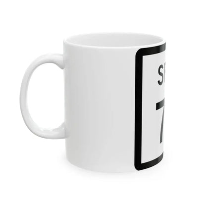 Texas Spur 70 (Texas) (Road Sign) White Coffee Mug - Go Mug Yourself