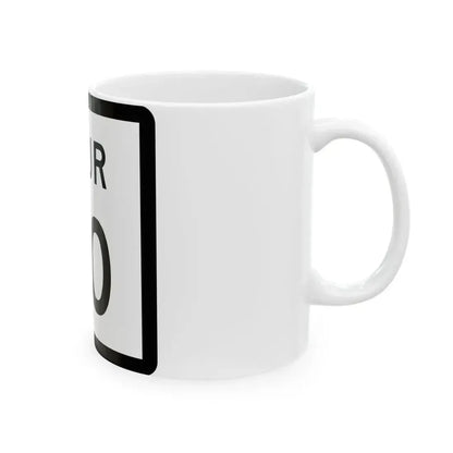 Texas Spur 70 (Texas) (Road Sign) White Coffee Mug - Go Mug Yourself