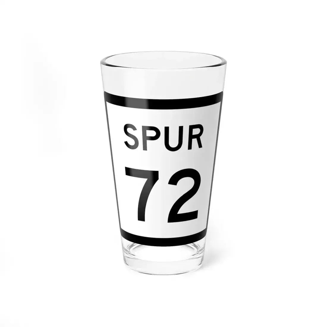 Texas Spur 72 (Texas) (Road Sign) Pint Glass 16oz 16oz - Go Mug Yourself