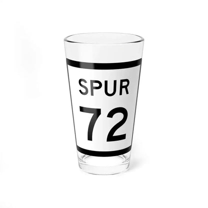 Texas Spur 72 (Texas) (Road Sign) Pint Glass 16oz 16oz - Go Mug Yourself