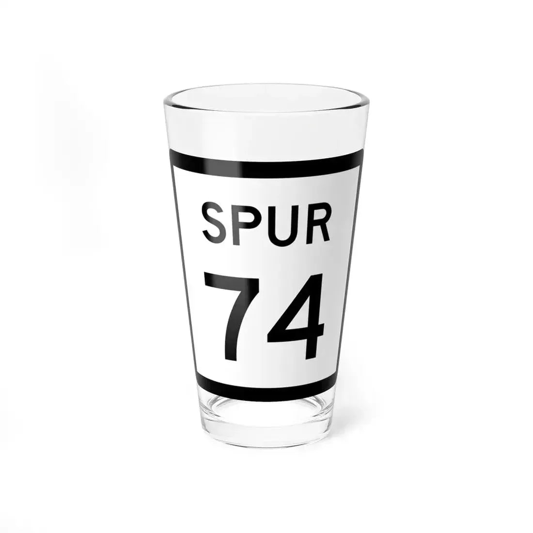 Texas Spur 74 (Texas) (Road Sign) Pint Glass 16oz 16oz - Go Mug Yourself
