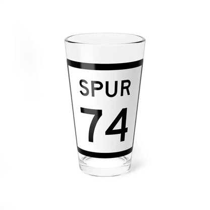 Texas Spur 74 (Texas) (Road Sign) Pint Glass 16oz 16oz - Go Mug Yourself