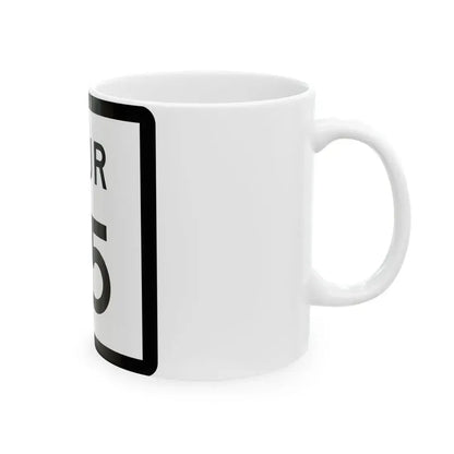 Texas Spur 75 (Texas) (Road Sign) White Coffee Mug - Go Mug Yourself