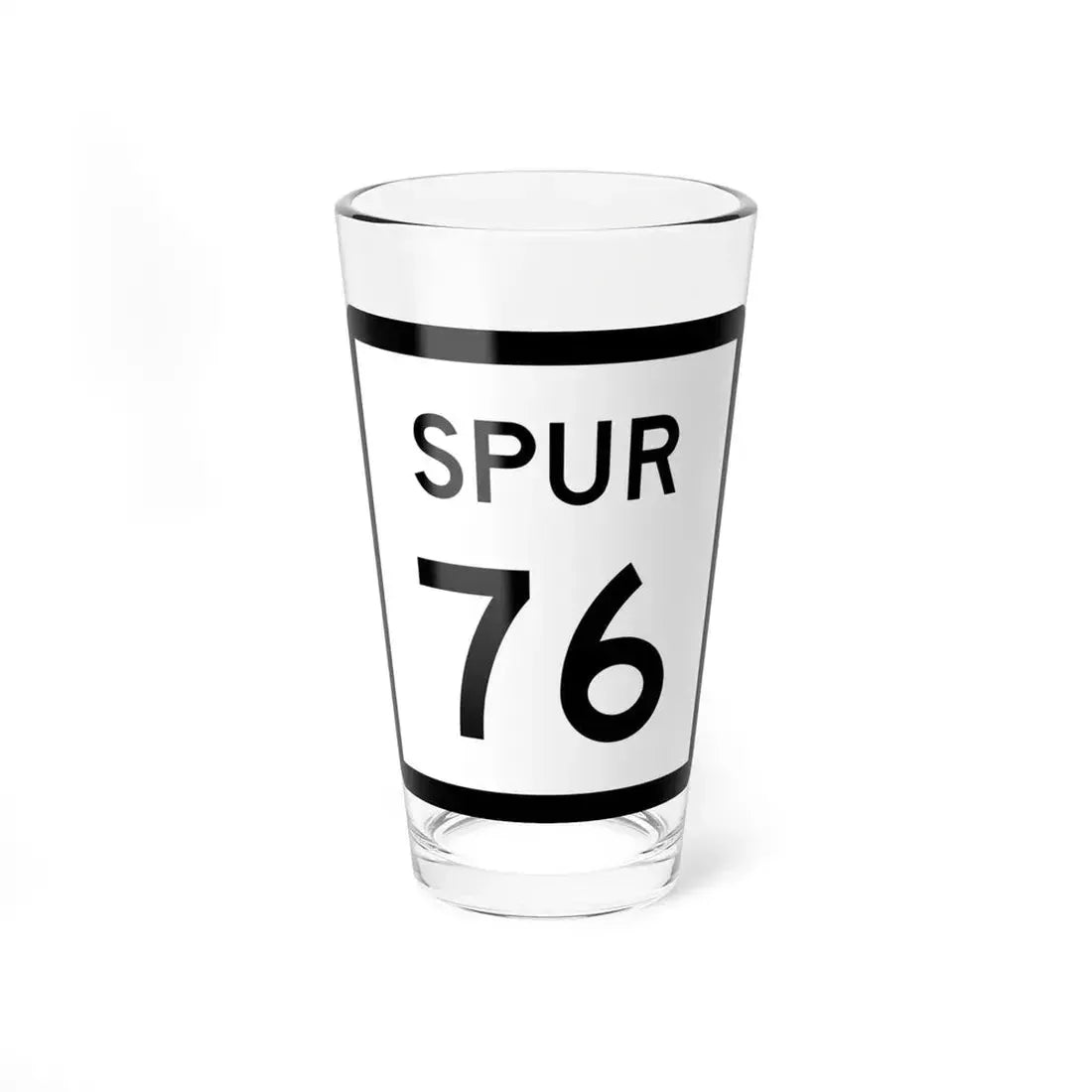Texas Spur 76 (Texas) (Road Sign) Pint Glass 16oz 16oz - Go Mug Yourself
