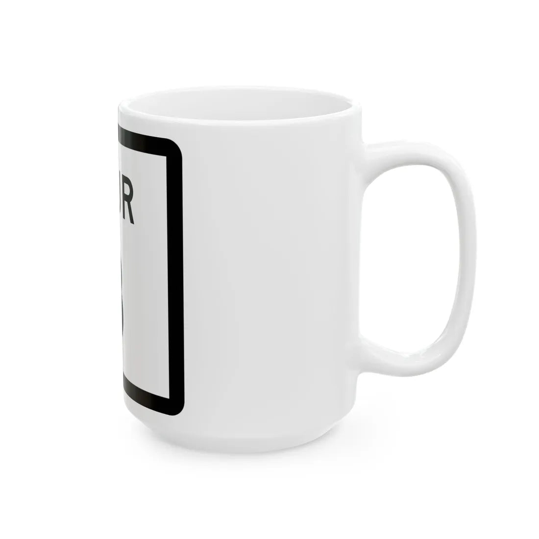 Texas Spur 8 (Texas) (Road Sign) White Coffee Mug - Go Mug Yourself