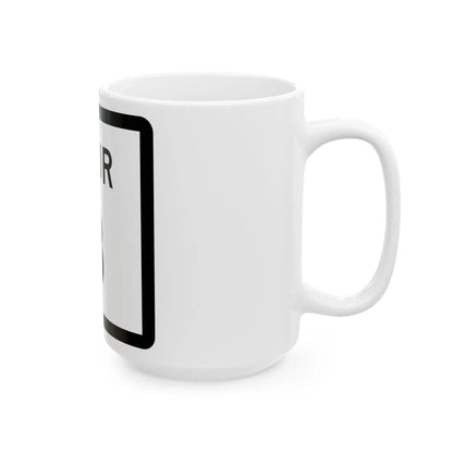 Texas Spur 8 (Texas) (Road Sign) White Coffee Mug - Go Mug Yourself