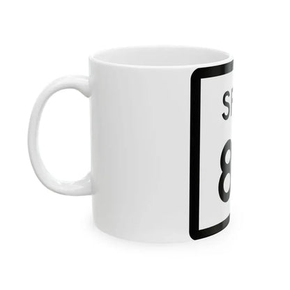 Texas Spur 80 (Texas) (Road Sign) White Coffee Mug - Go Mug Yourself
