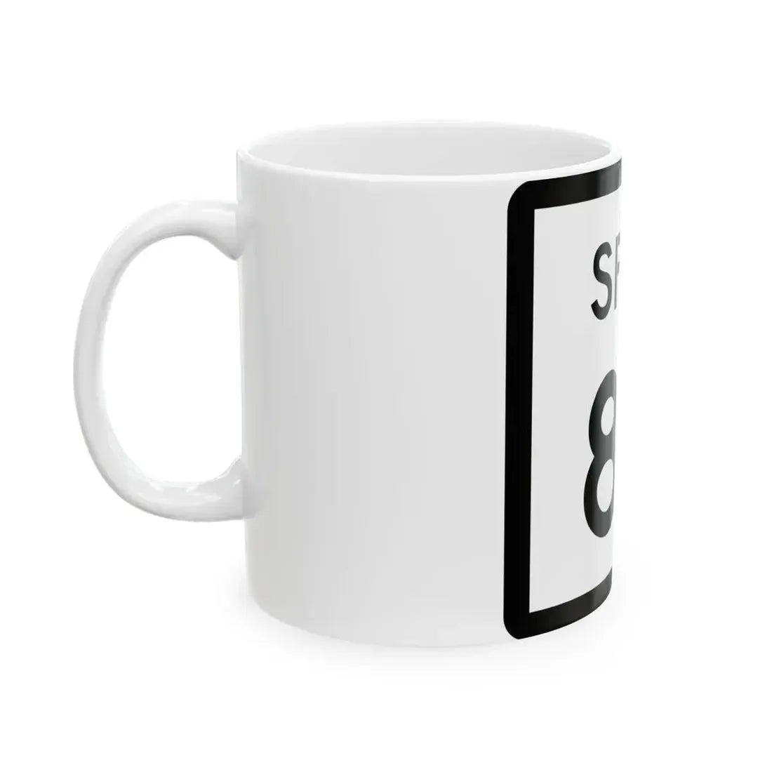 Texas Spur 83 (Texas) (Road Sign) White Coffee Mug - Go Mug Yourself