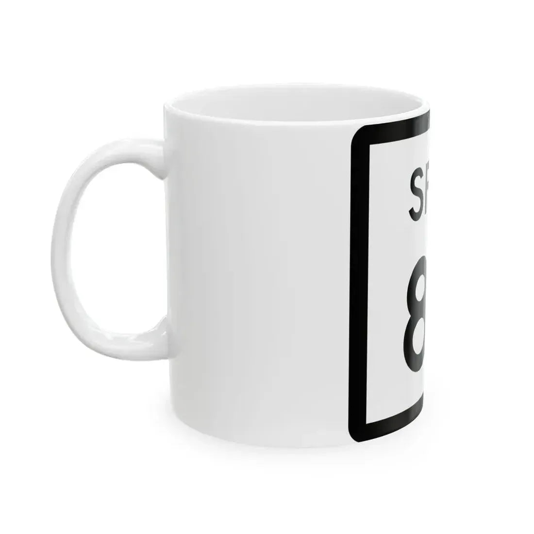 Texas Spur 84 (Texas) (Road Sign) White Coffee Mug - Go Mug Yourself