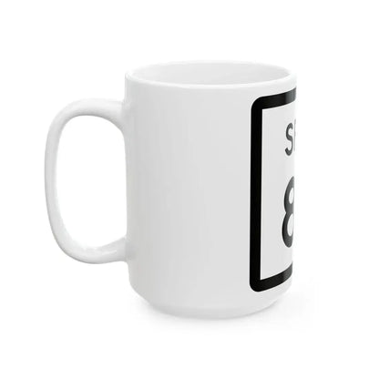 Texas Spur 84 (Texas) (Road Sign) White Coffee Mug - Go Mug Yourself