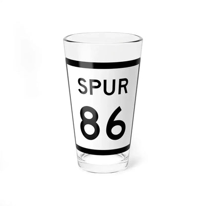 Texas Spur 86 (Texas) (Road Sign) Pint Glass 16oz 16oz - Go Mug Yourself
