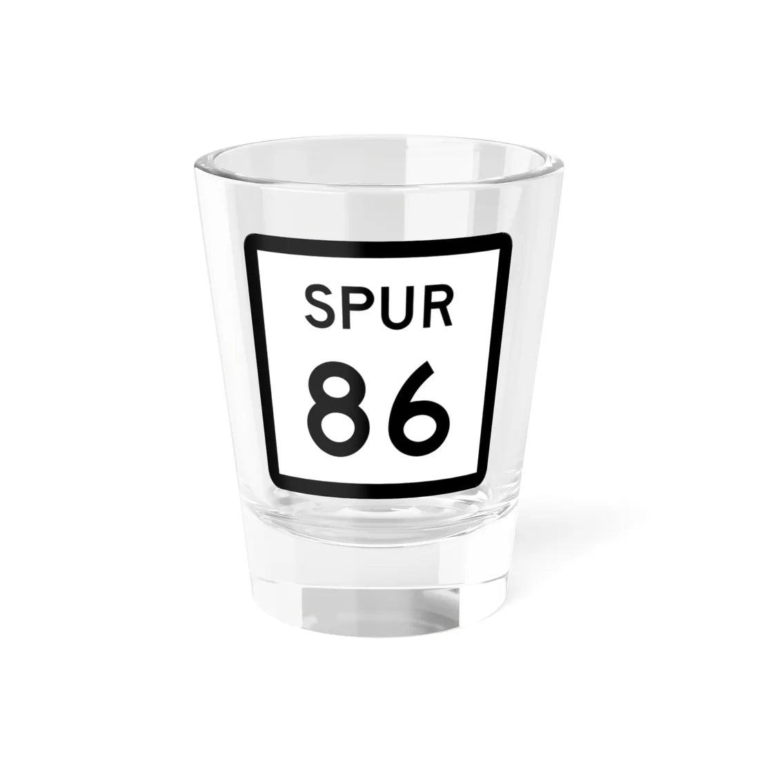 Texas Spur 86 (Texas) (Road Sign) Shot Glass 1.5oz 1.5oz - Go Mug Yourself