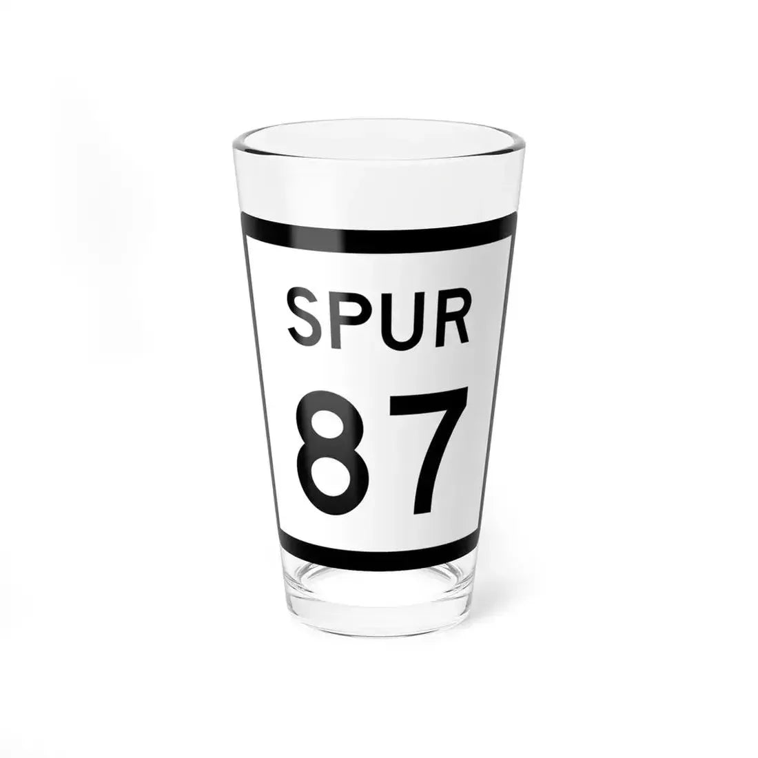 Texas Spur 87 (Texas) (Road Sign) Pint Glass 16oz 16oz - Go Mug Yourself
