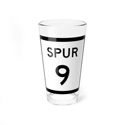 Texas Spur 9 (Texas) (Road Sign) Pint Glass 16oz 16oz - Go Mug Yourself