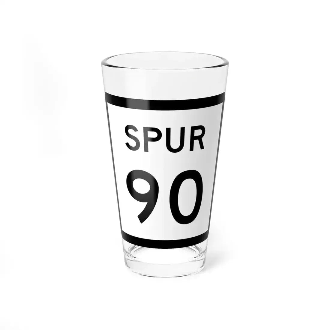Texas Spur 90 (Texas) (Road Sign) Pint Glass 16oz 16oz - Go Mug Yourself