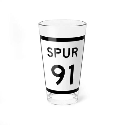 Texas Spur 91 (Texas) (Road Sign) Pint Glass 16oz 16oz - Go Mug Yourself