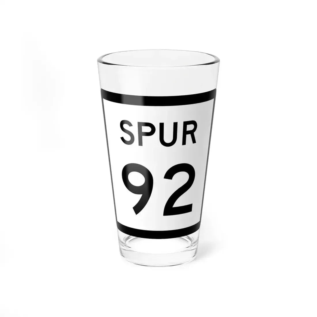 Texas Spur 92 (Texas) (Road Sign) Pint Glass 16oz 16oz - Go Mug Yourself