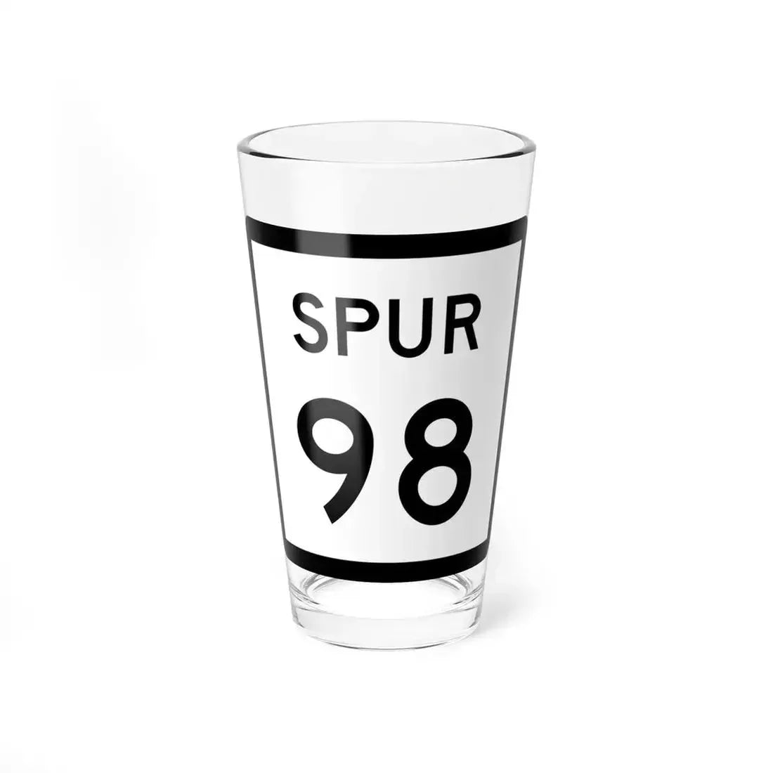 Texas Spur 98 (Texas) (Road Sign) Pint Glass 16oz 16oz - Go Mug Yourself