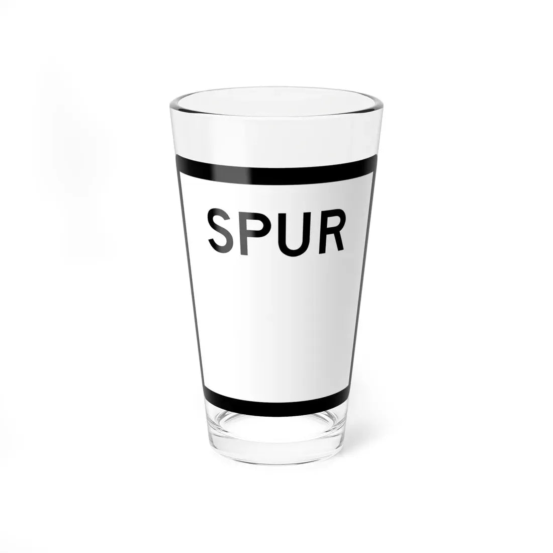 Texas Spur blank (Texas) (Road Sign) Pint Glass 16oz 16oz - Go Mug Yourself