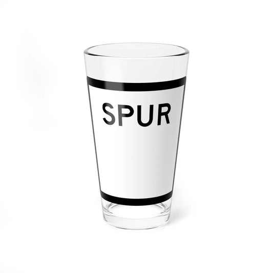 Texas Spur blank (Texas) (Road Sign) Pint Glass 16oz 16oz - Go Mug Yourself