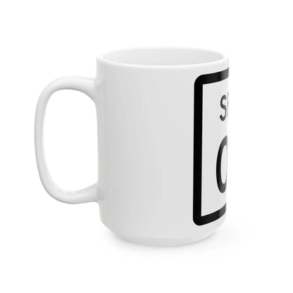 Texas Spur XX (Texas) (Road Sign) White Coffee Mug - Go Mug Yourself