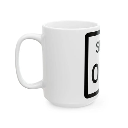 Texas Spur XXX (Texas) (Road Sign) White Coffee Mug - Go Mug Yourself