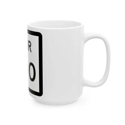 Texas Spur XXX (Texas) (Road Sign) White Coffee Mug - Go Mug Yourself