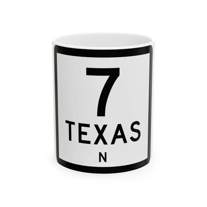 Texas X-X (Texas) (Road Sign) White Coffee Mug 11oz - Go Mug Yourself