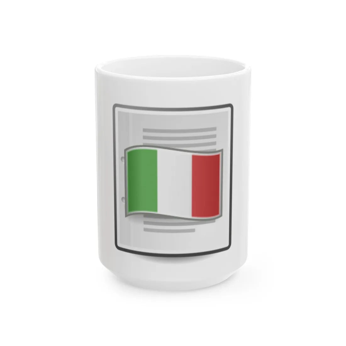 Text document italian (Italy) White Coffee Mug 15oz - Go Mug Yourself