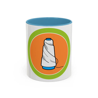 Textile (Boy Scout Merit Badge) Accent Coffee Mug-11oz-Light Blue-Go Mug Yourself