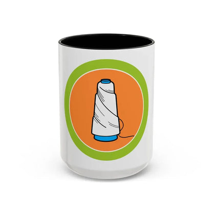 Textile (Boy Scout Merit Badge) Accent Coffee Mug 15oz Black - Go Mug Yourself