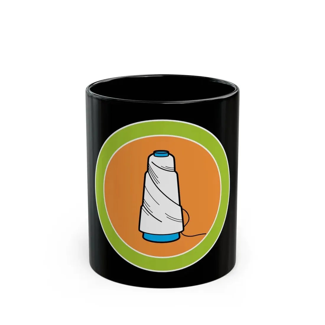 Textile (Boy Scout Merit Badge) Black Coffee Mug 11oz - Go Mug Yourself