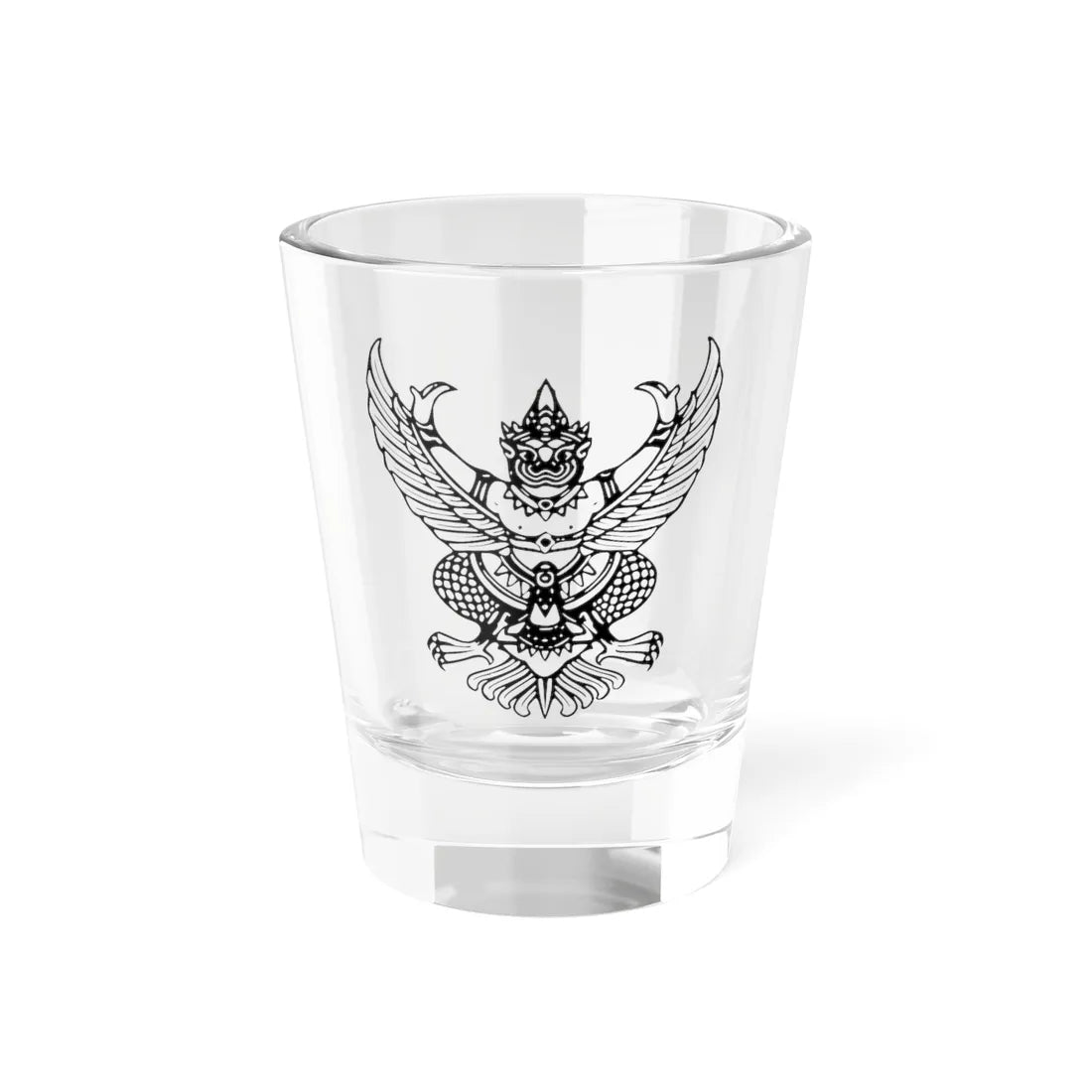 Thai government Garuda emblem Version 5 (Thailand) (Coat of Arms) Shot Glass 1.5oz 1.5oz - Go Mug Yourself