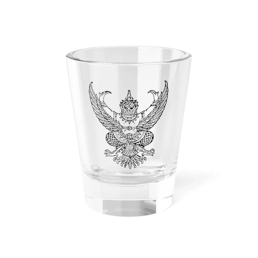 Thai government Garuda emblem Version 6 (Thailand) (Coat of Arms) Shot Glass 1.5oz 1.5oz - Go Mug Yourself