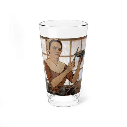 Thanksgiving, The Saturday Evening Post cover, November 18, 1905 (Magazine Illustration) Pint Glass 16oz 16oz - Go Mug Yourself