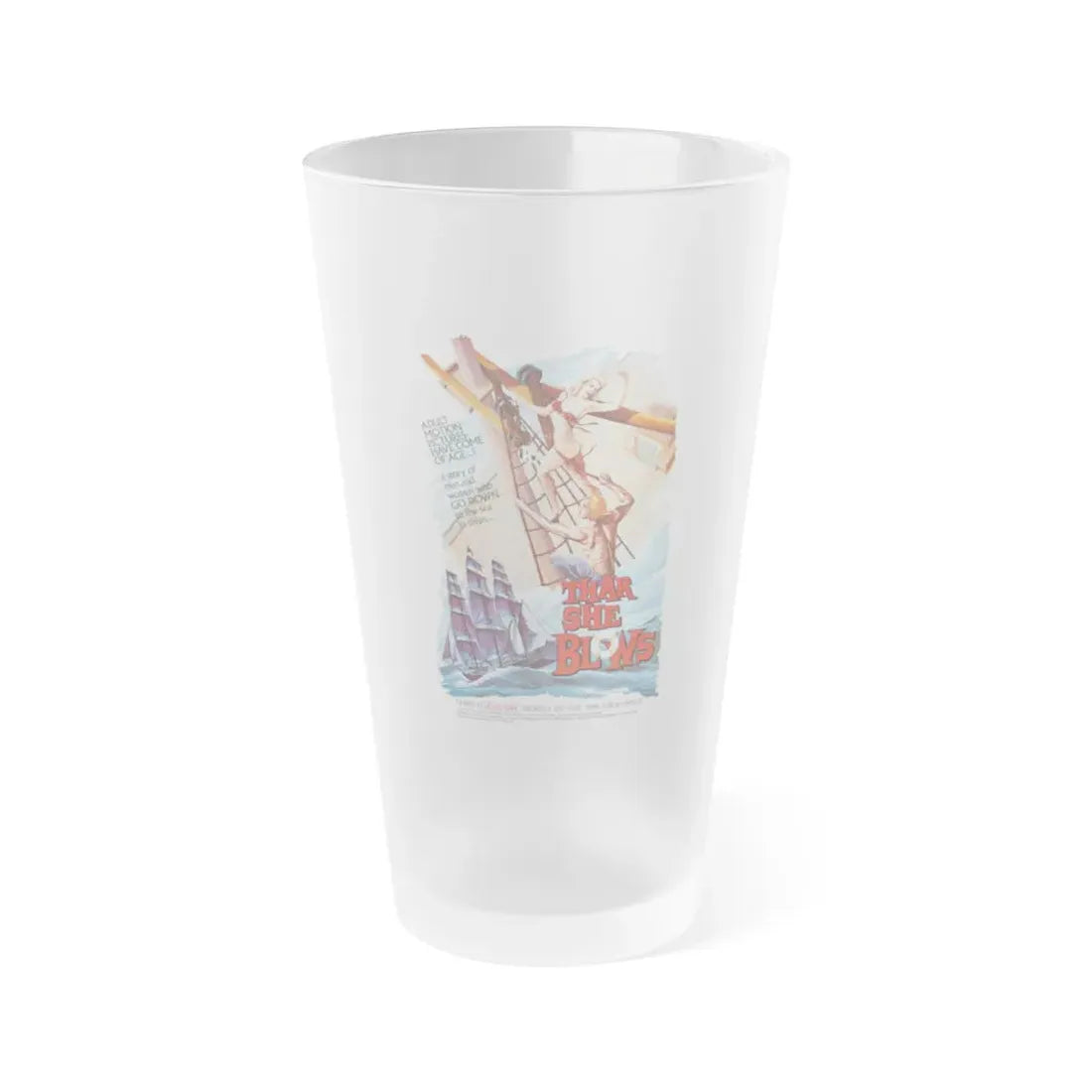 THAR SHE BLOWS 1968 Movie Poster - Frosted Pint Glass 16oz Default Title - Go Mug Yourself