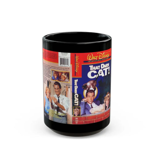 THAT DARN CAT (VHS COVER) - Black Coffee Mug-15oz-Go Mug Yourself