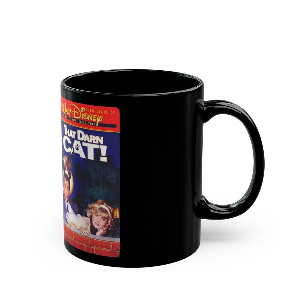 THAT DARN CAT (VHS COVER) - Black Coffee Mug-Go Mug Yourself