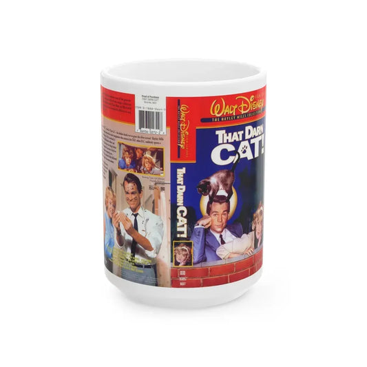 THAT DARN CAT (VHS COVER) - White Coffee Mug 15oz - Go Mug Yourself