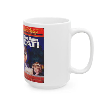 THAT DARN CAT (VHS COVER) - White Coffee Mug-Go Mug Yourself