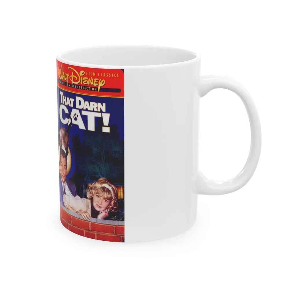 THAT DARN CAT (VHS COVER) - White Coffee Mug-Go Mug Yourself