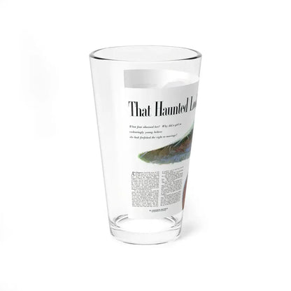 That Haunted Look (1), Redbook, November 1954 (Magazine Illustration) Pint Glass 16oz - Go Mug Yourself