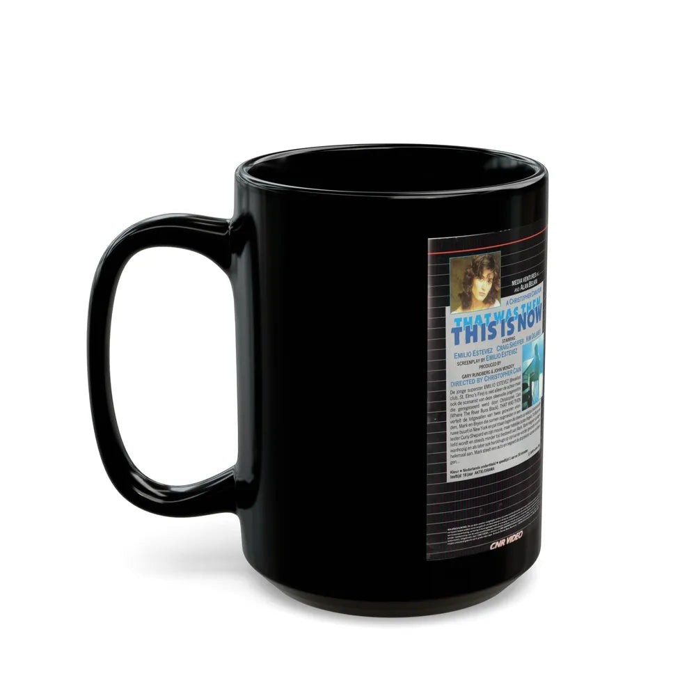 THAT WAS THEN THIS IS NOW (VHS COVER) - Black Coffee Mug-Go Mug Yourself