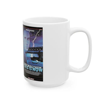 THAT WAS THEN THIS IS NOW (VHS COVER) - White Coffee Mug-Go Mug Yourself