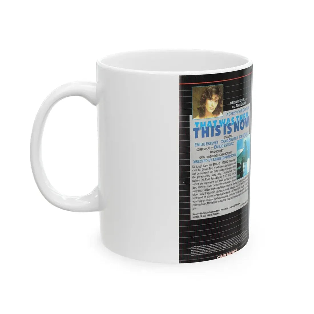 THAT WAS THEN THIS IS NOW (VHS COVER) - White Coffee Mug - Go Mug Yourself