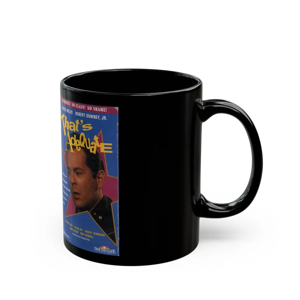 THATS ADEQUATE (VHS COVER) - Black Coffee Mug-Go Mug Yourself