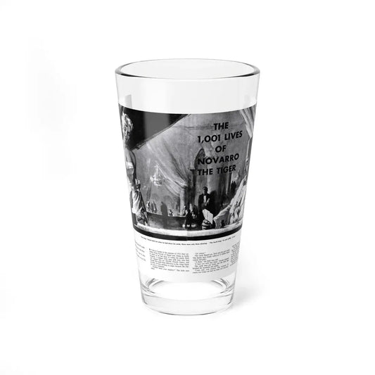 The 1,001 Lives Of Novarro The Tiger, Male magazine, February 1957 (Magazine Illustration) Pint Glass 16oz 16oz - Go Mug Yourself