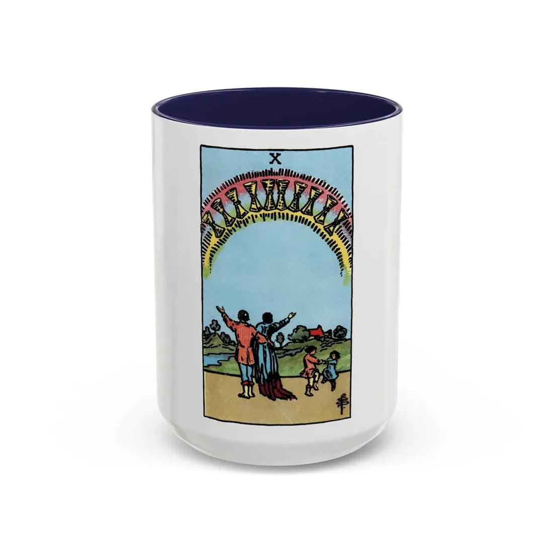 The 10 of Cups (Tarot Card) Accent Coffee Mug - Go Mug Yourself