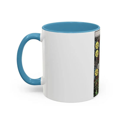 The 10 of Pentacles (Tarot Card) Accent Coffee Mug - Go Mug Yourself